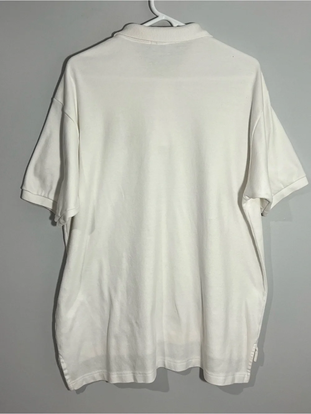 Vintage US Naval Academy White Gold Short Sleeve Polo Shirt Mens XL